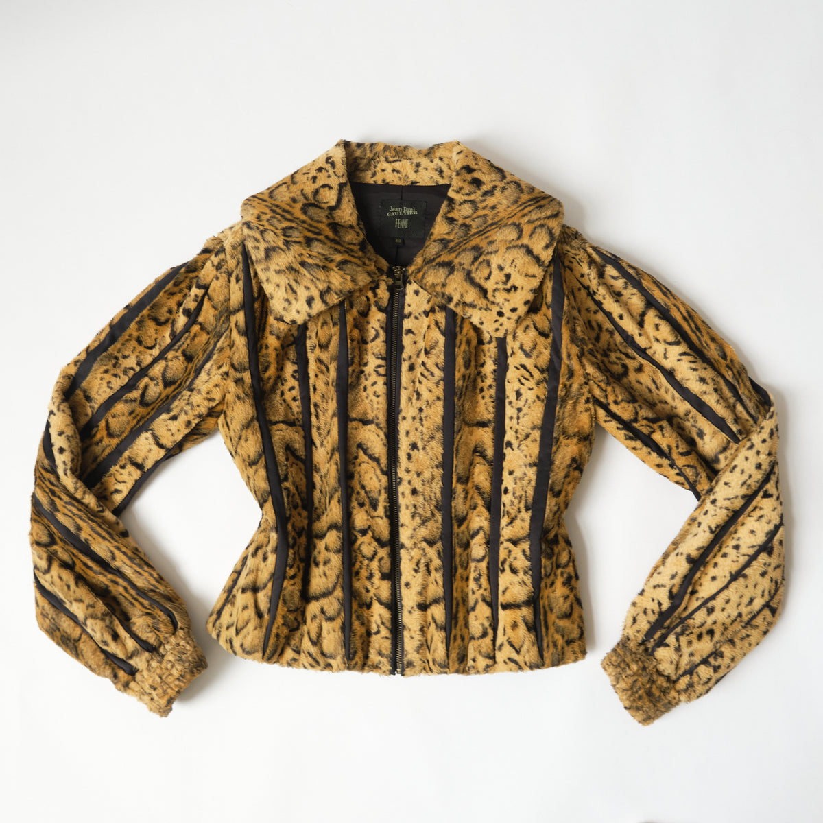 90s Jean Paul Gaultier Faux Fur Jacket – kikovintage