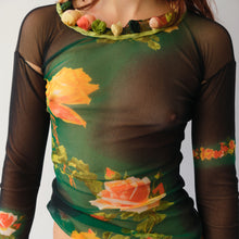 Load image into Gallery viewer, 90s Jean Paul Gaultier Floral Mesh Top
