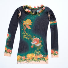 Load image into Gallery viewer, 90s Jean Paul Gaultier Floral Mesh Top