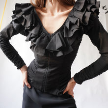 Load image into Gallery viewer, 90s Anne Fontaine Ruffle Blouse