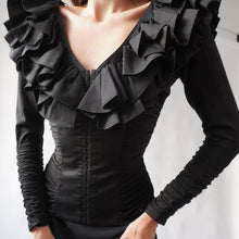 Load image into Gallery viewer, 90s Anne Fontaine Ruffle Blouse