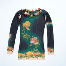 Load image into Gallery viewer, 90s Jean Paul Gaultier Floral Mesh Top
