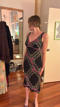 Load image into Gallery viewer, Betsey Johnson Floral Bias Cut  Midi Dress