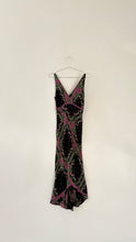 Load image into Gallery viewer, Betsey Johnson Floral Bias Cut  Midi Dress