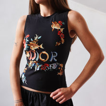 Load image into Gallery viewer, 2002 Christian Dior Koi Fish Embroidered Tank Top
