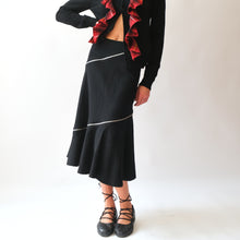 Load image into Gallery viewer, Comme Des Garcons Black Zip Midi Skirt