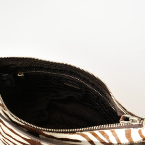 Vintage Zebra Print Cavallino Shoulder Bag