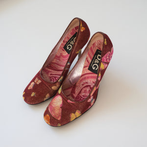 2000s Dolce & Gabbana Corduroy Butterfly Pumps EU38