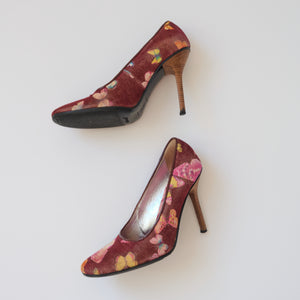 2000s Dolce & Gabbana Corduroy Butterfly Pumps EU38