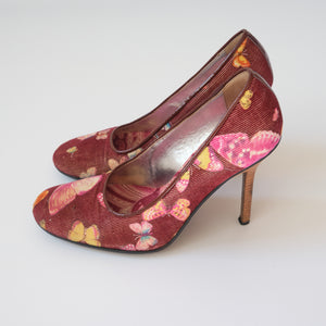 2000s Dolce & Gabbana Corduroy Butterfly Pumps EU38