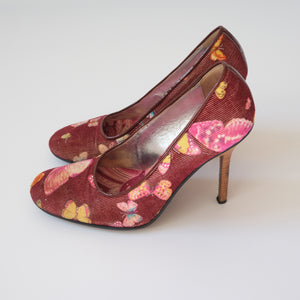 2000s Dolce & Gabbana Corduroy Butterfly Pumps EU38