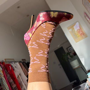 2000s Dolce & Gabbana Corduroy Butterfly Pumps EU38