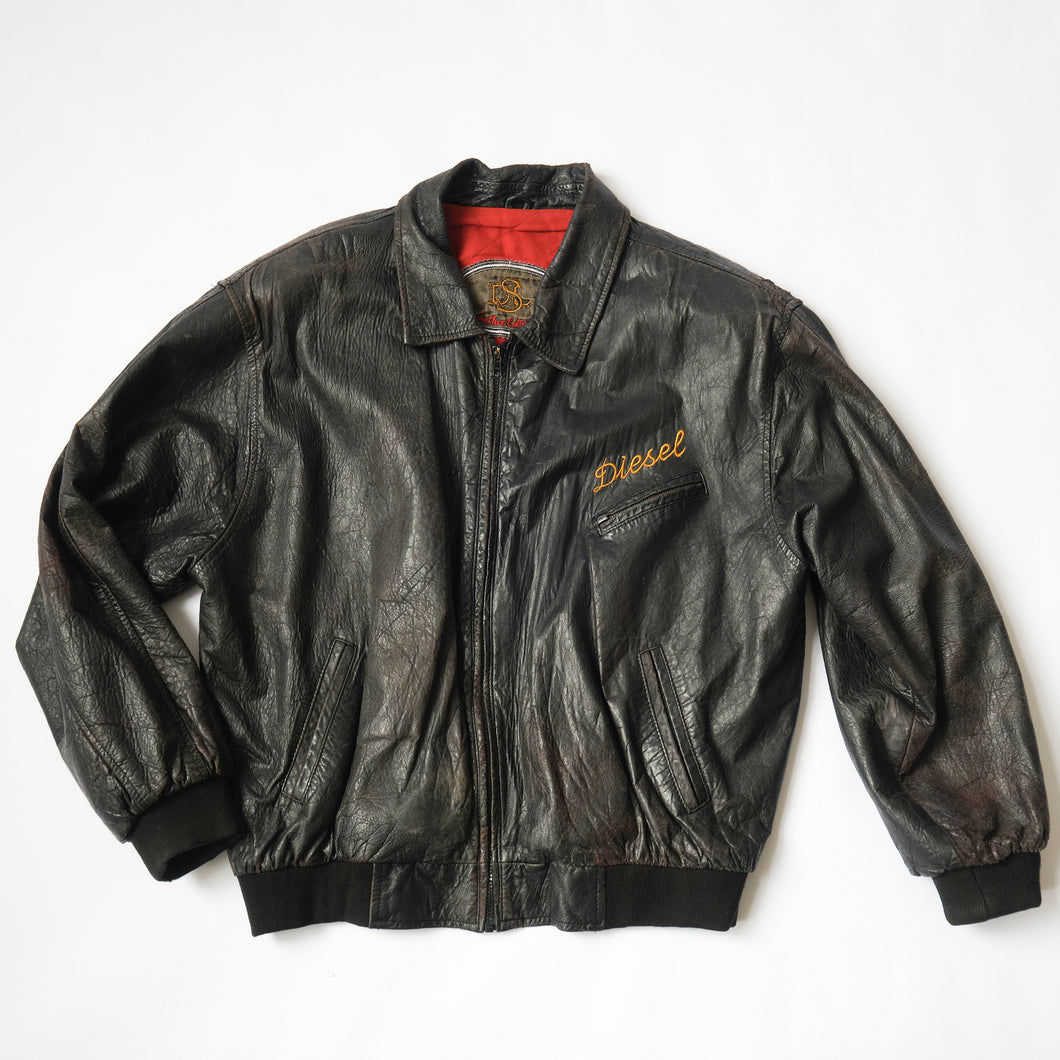 90's Diesel Leather Bomber Jacket