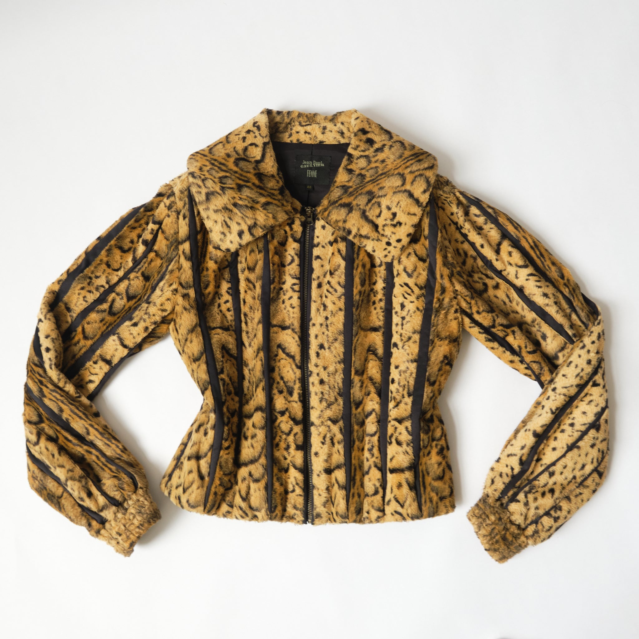 90s Jean Paul Gaultier Faux Fur Jacket – kikovintage