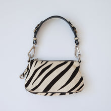 Load image into Gallery viewer, Vintage Zebra Print Pony Hair Shoulder Bag