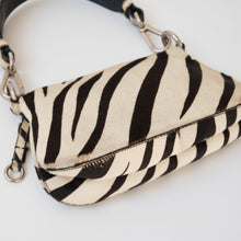 Load image into Gallery viewer, Vintage Zebra Print Pony Hair Shoulder Bag