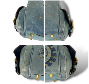 SS2002 Coach Leather Studded Boston Bag