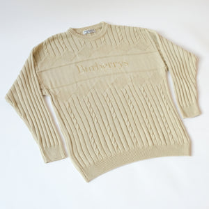 Burberry Cotton Cable Knit Sweater