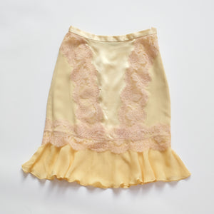 Rare vintage 90s Silk Top + Skirt Co-ord