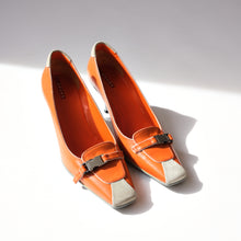 Load image into Gallery viewer, SS1999 Prada Sport Orange Heels