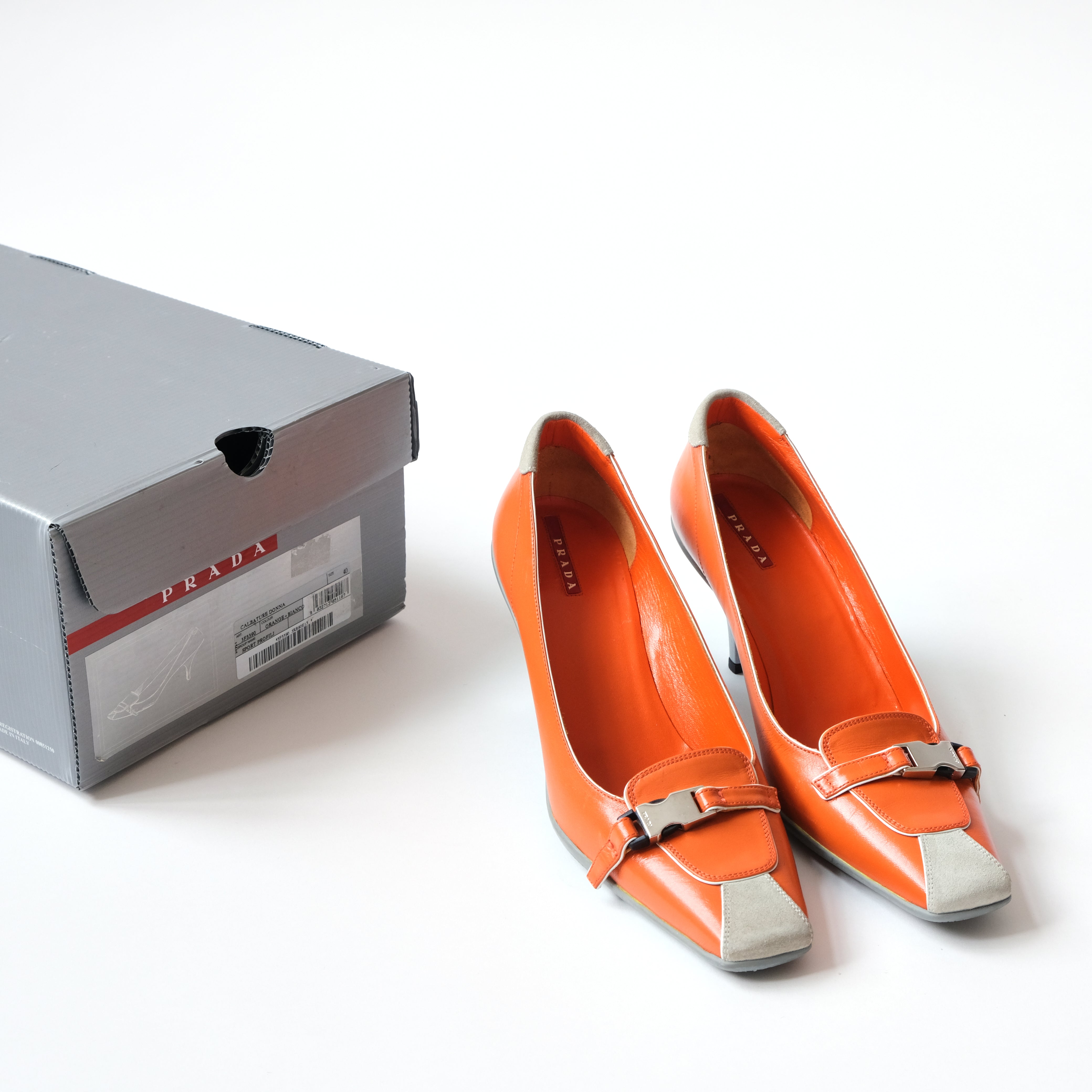 SS1999 Prada Sport Orange Heels – kikovintage