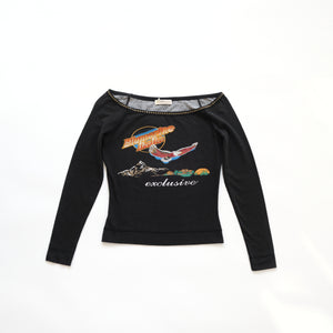 Blumarine Black BNWT Logo Longsleeve