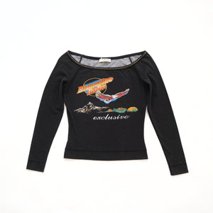 Blumarine Black BNWT Logo Longsleeve