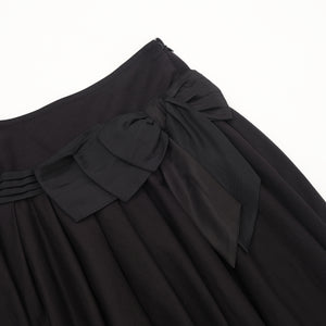 DKNY Black Midi Skirt w Bow