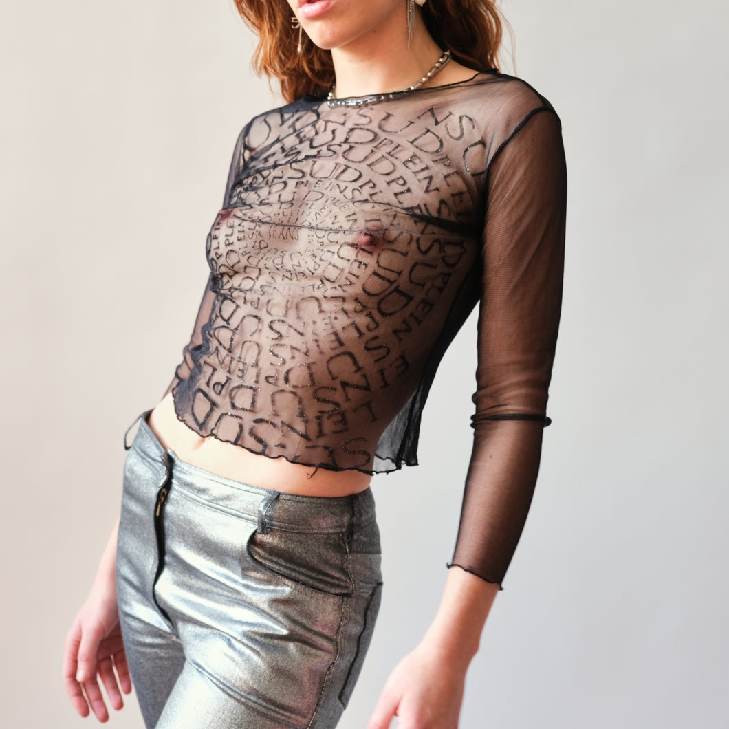 Plein Sud Micro Mesh Logo Top