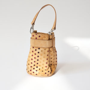 2000s Leather Mini Bucket Bag