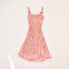 Load image into Gallery viewer, 90s Cherry Print Silk Midi Dress