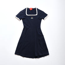 Load image into Gallery viewer, Navy Square Neck Mini Dress