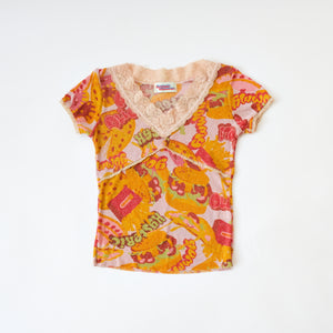1990s Hysteric Glamour Sparkly Burger Top