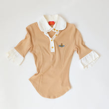 Load image into Gallery viewer, Vintage Corset Hem Ribbed Cotton Blouse