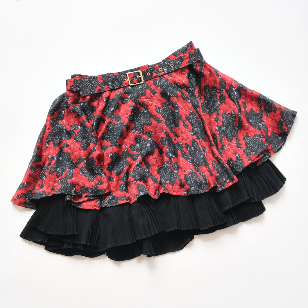 2000s Berry Print Mini Skirt