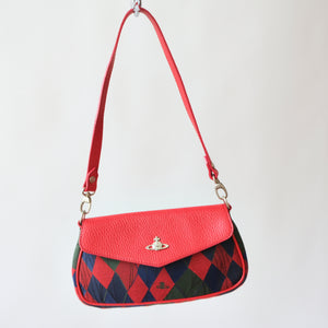 Argyle Leather Mini Purse
