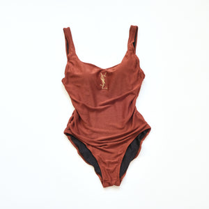 Rare Vintage Swimsuit With Gold Logo