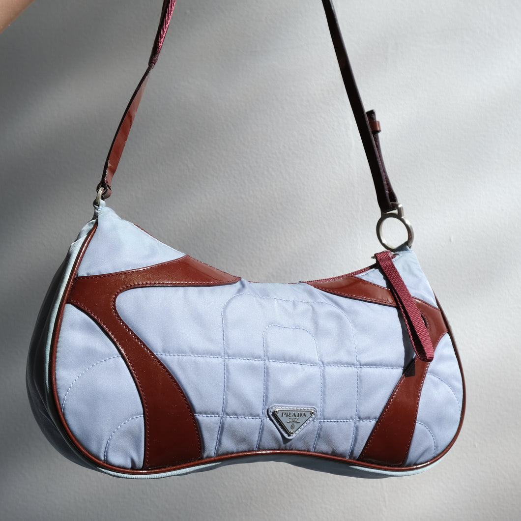 Iconic 2000s Nylon + Leather Shoulder Bag