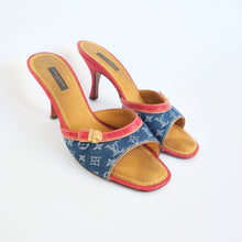 Load image into Gallery viewer, SS2005 Ready to Wear Denim Monogram Heels