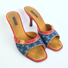 Load image into Gallery viewer, SS2005 Ready to Wear Denim Monogram Heels