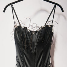 Load image into Gallery viewer, 1990s Feather Trim Bustier
