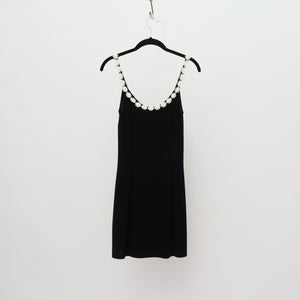 90s Daisy Trim Little Black Dress