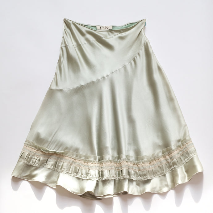 1990s Silk Midi skirt