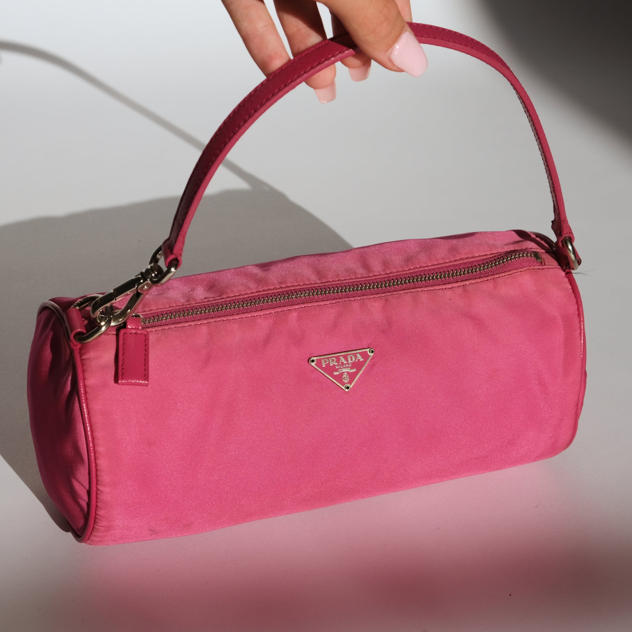 Pink vintage prada discount bag