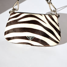 Load image into Gallery viewer, Vintage Zebra Print Pony Hair Shoulder Bag