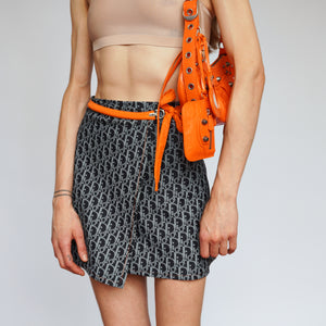 SS2005 Flight Collection Monogram Navy Wrap Skirt