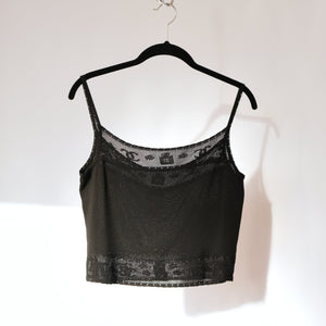 Black Lace Trim Camisole