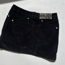 Load image into Gallery viewer, 2000s Corduroy Black Mini Skirt