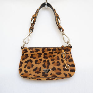 Vintage 2000s Leopard Print Shoulder Bag