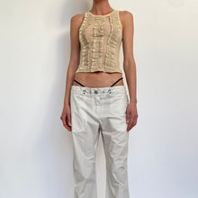 Load image into Gallery viewer, 1990s Rectangle Blanc Mesh Tank Top